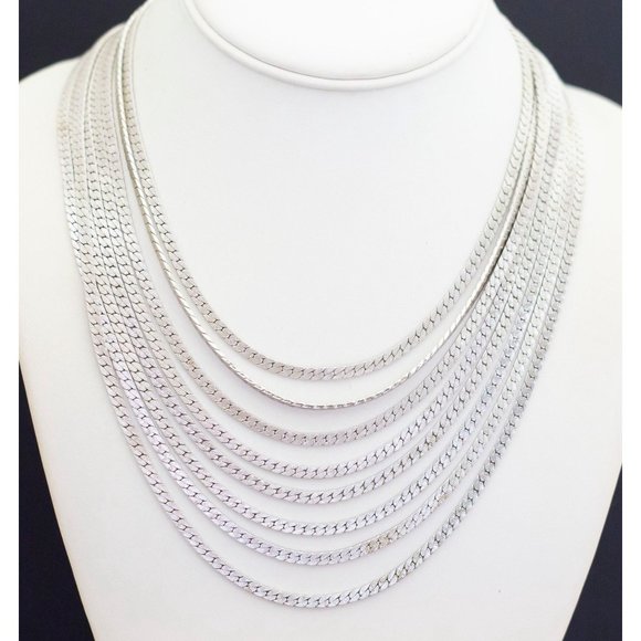 Vintage Silver Tone Lovely Multi Strand Necklace by Monet, 16 Inches G38 - Picture 2 of 3